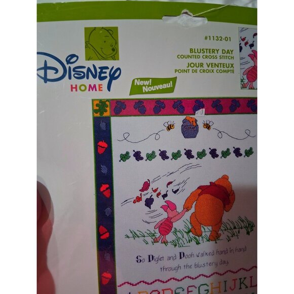 Disney Winnie The Pooh Blustery Day Counted Cross Stitch Kit 14"x19" Complete Se - Picture 6 of 8